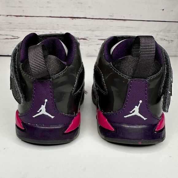 Air Jordan | Light Gray with Black Patent Hi Tops | Baby size 5 - Picture 5 of 13